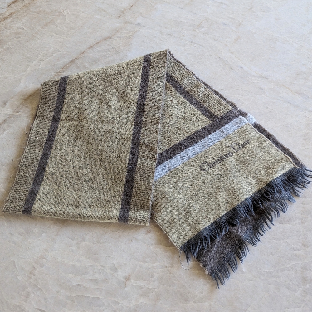 vintage CHRISTIAN DIOR woven scarf (F3)